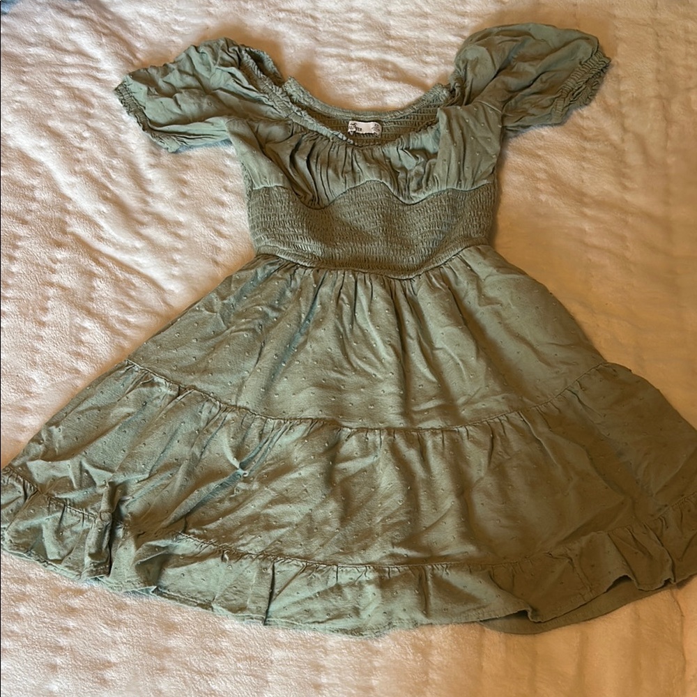 Women’s green dress